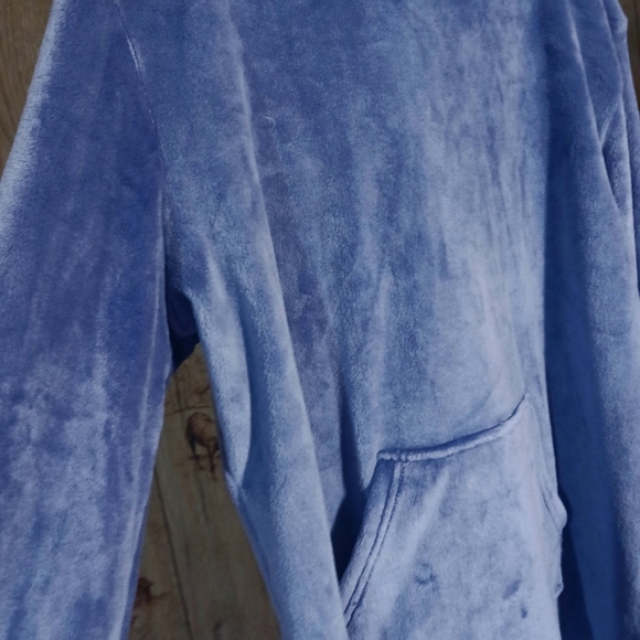 32 Degrees Purple Hooded Sleeplounger Gown Velour Velvet Size Large - Picture 9 of 13